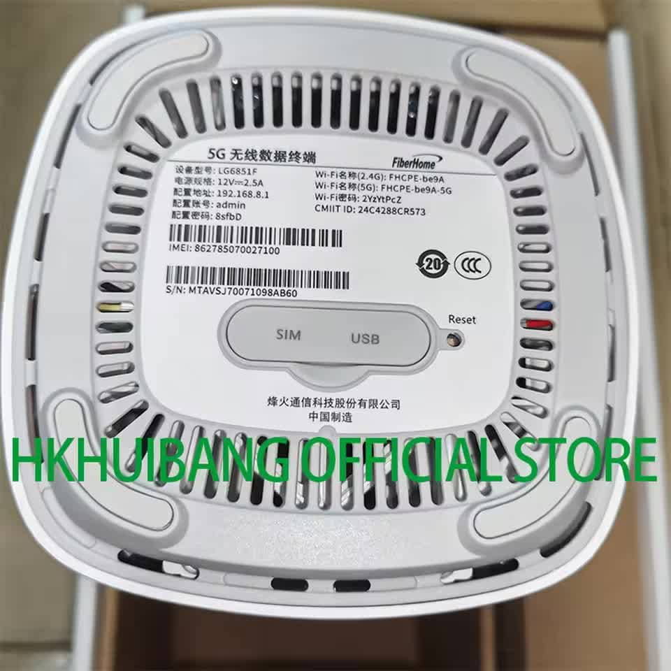 FiberHome 5G CPE Pro LG6851F Nyitott WiFi 7 Router NFC-vel, Dupla 2,5G ...